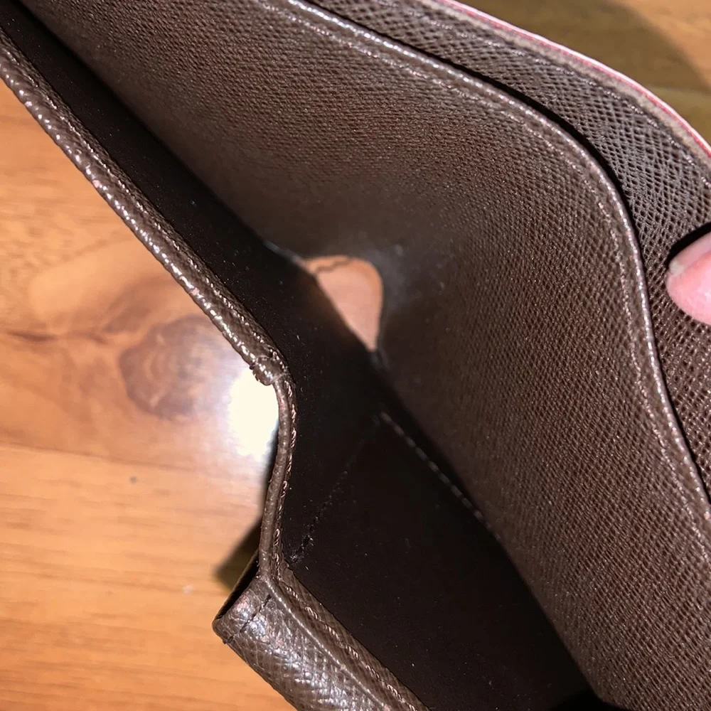Authentic Louis Vuitton Damier Ebene Marco Bifold Leather Wallet